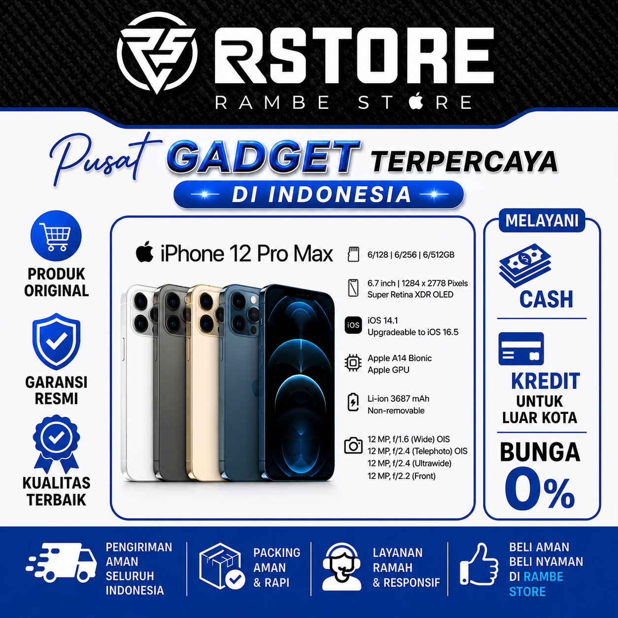 iPhone 12 Pro Max Ibox NEW GARANSI RESMI INDONESIA  